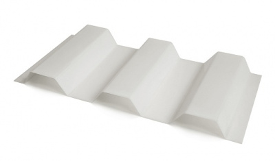 Профилированный поликарбонат БЕЛЫЙ (молочный)  глухой 0,8 мм 1,15х6 м трапеция МП-20 защита 1UV Berolux - интернет-магазин «Формика»